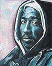2pac Shakur schilderij van Jos Hoppenbrouwers thumbnail