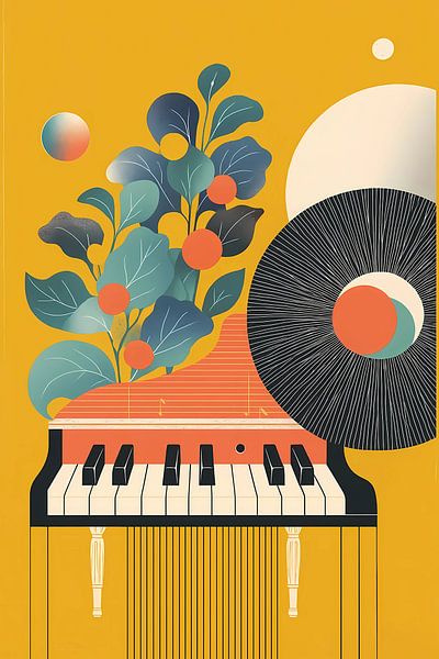 music poster illustration, conceptual, contemporary decorative s by Ariadna de Raadt-Goldberg