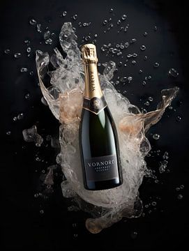 Bottle of champagne by PixelPrestige