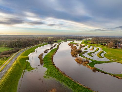La Vecht en crue inondation à Dalfsen