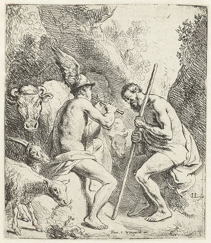 Mercurius brengt Argus met zijn fluitspel in slaap, Jan Lievens, 1625 - 1626