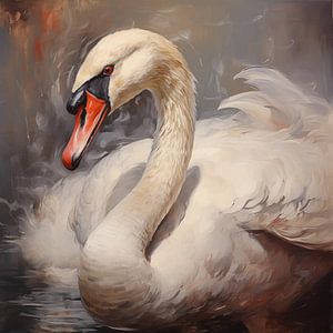 Schwan Ölgemälde