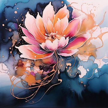abstracte bloem van Virgil Quinn - Decorative Arts