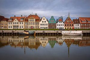 Glückstadt - Historische Häuser am Hafen
