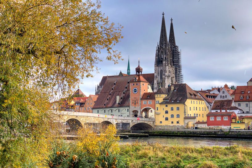 Regensburg panoramic view in autumn by Roith Fotografie