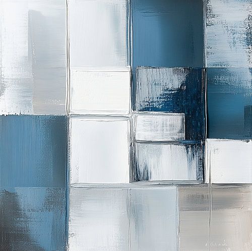 Blaue Quadrate | Kühle Tiefen der Gelassenheit