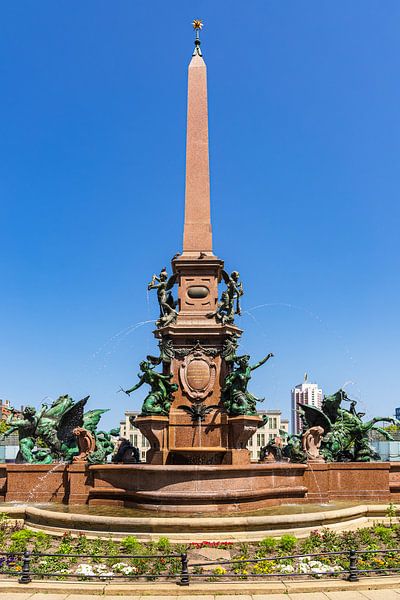 Der Mendebrunnen auf dem Augustusplatz in der Stadt Leipzig von Rico Ködder