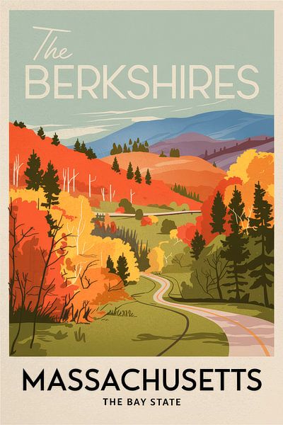 Les Berkshires, Massachusetts par Poster Art Shop