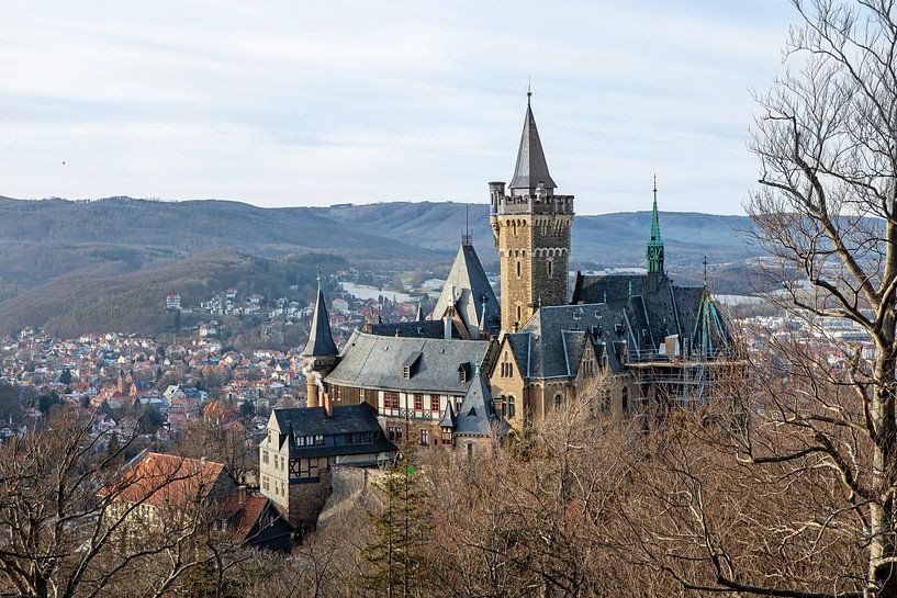 Kasteel Wernigerode (Saksen-Anhalt - Duitsland), uitzicht vanaf de Agnesberg van t.ART