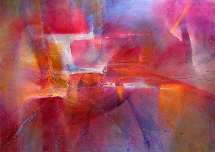 Colourspaces - red meets blue and orange by Annette Schmucker