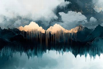 Mountain landscape in the fog - Mystical by Poster Art Shop