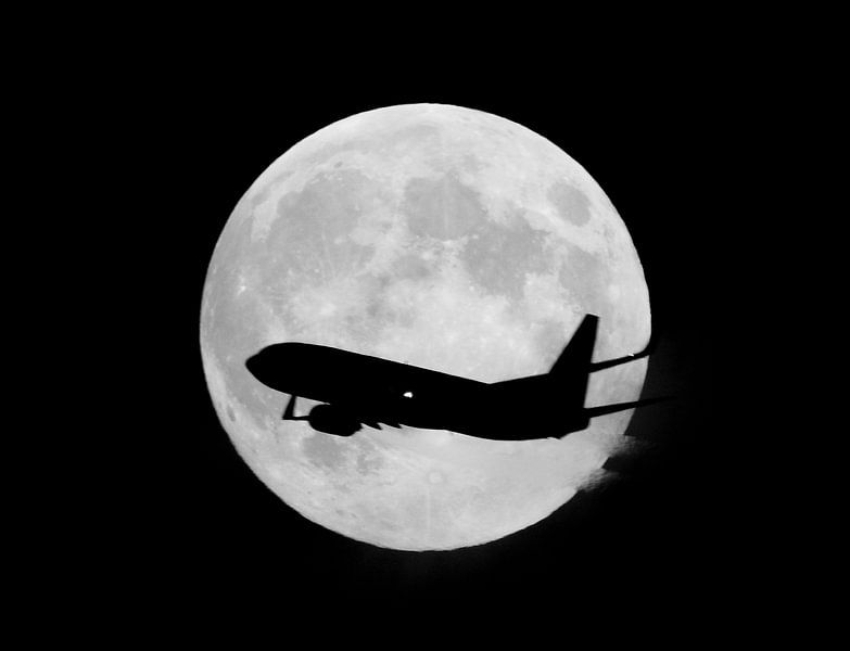 Volle Maan (zwart / wit) by Gert van der Hee