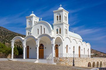 Weiße Kirche auf Paros, Griechenland