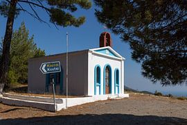 Old white church on Samos by Elly Damen