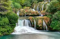Wasserfall im Nationalpark Krka, Kroatien von Wim Slootweg Miniaturansicht