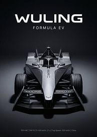 Vue de face de la voiture de course électrique « Wuling Formula EV Concept » sur Cross