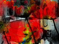 Le visage derrière les fleurs