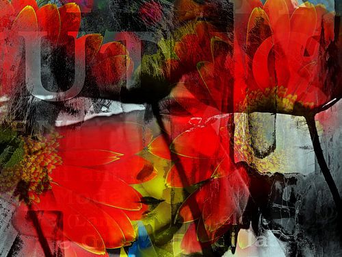 Het gezicht achter de bloemen