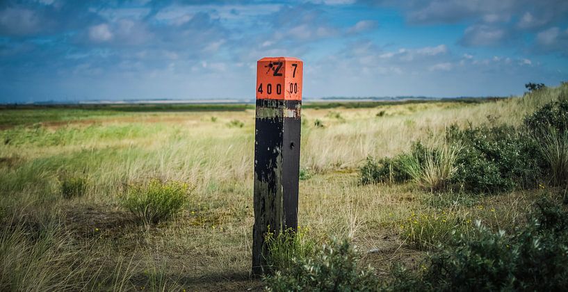 Strandpfosten mit rotem Kopf von Ed van der Hilst