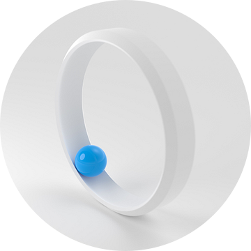 Witte ring met blauwe bal van Jörg Hausmann