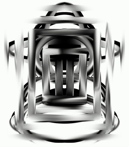 Abstract Black and White by Romana Vac