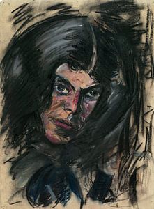Frau mit schwarzen Haaren, Arno Nadel