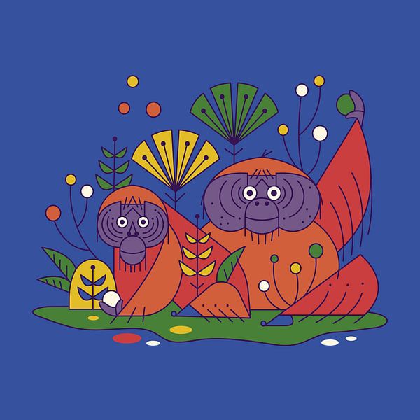 Minimal Wildlife Orang-Utan von Rohan Dahotre
