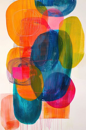 Zen Modern Rond kleurrijk werk
