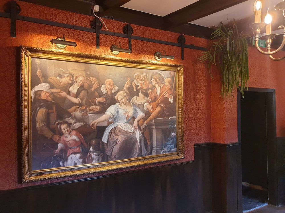 Fröhliche Gesellschaft auf einer Terrasse, Jan Steen 