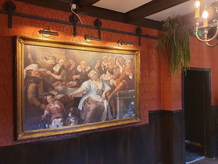 Fröhliche Gesellschaft auf einer Terrasse, Jan Steen