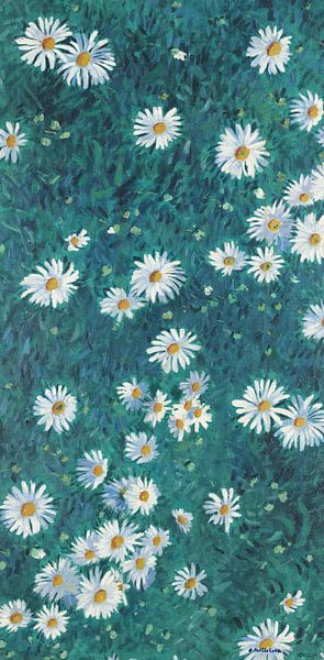 Bed of Daisies, Gustave Caillebotte (3/4) by Masterful Masters