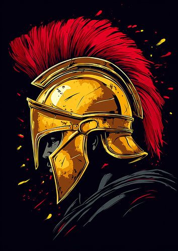 Casque Warrior sur Beet Art