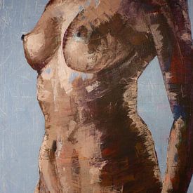 Schilderij, vrouw, body, Poise. van Alies werk