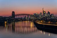 Frankfurt skyline bij nacht