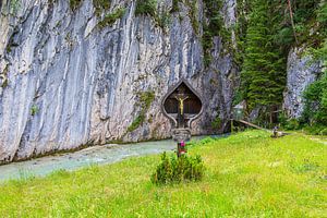 Blick in die Leutaschklamm bei Mittenwald in Bayern