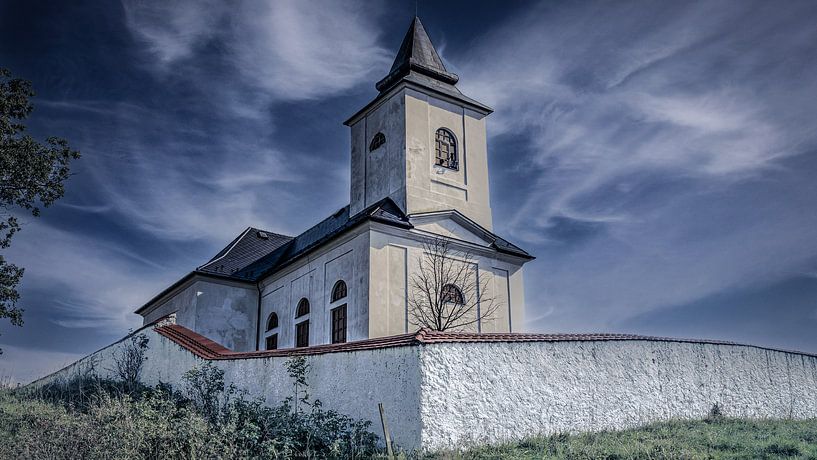 in het Boheemse Ertsgebergte Kerk in Kalek van Johnny Flash