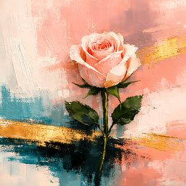 Rosa Rose in een kleurenspel van ButterflyPix