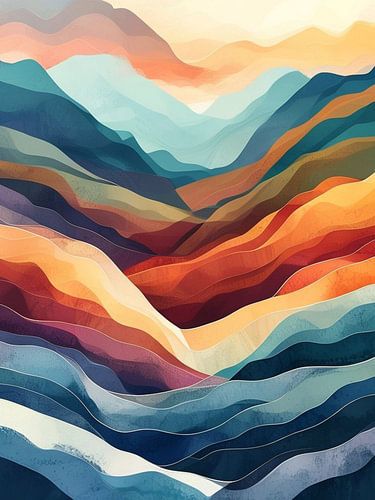 The Thermal Current: A Topographic Exploration of Fluctuating Elements and Chromatic Strata