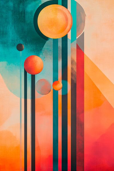 Geometrische Farben und Formen im Raum von Poster Art Shop