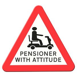 Warning sign - Pensioner with attitude by Grüntyers .