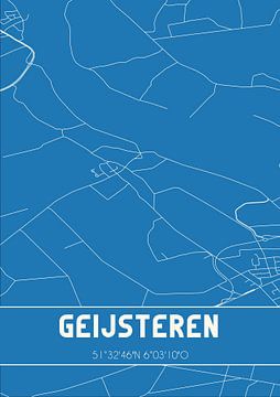 Blauwdruk | Landkaart | Geijsteren (Limburg) van Rezona