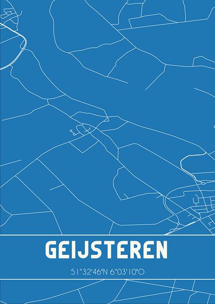 Blueprint | Map | Geijsteren (Limburg) by Prints of Place