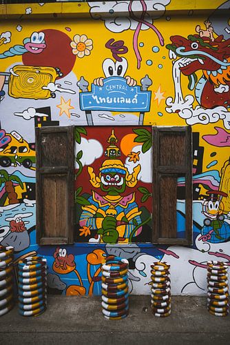 Straatkunst van Talat Noi: Een Levend Canvas in Bangkok