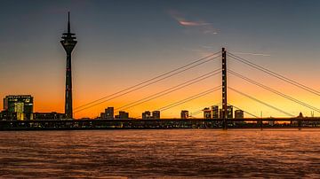 Rhine Rhine tower and Rhine bridge by Dieter Walther