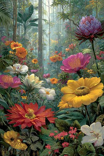 exotische bloemen in het regenwoud