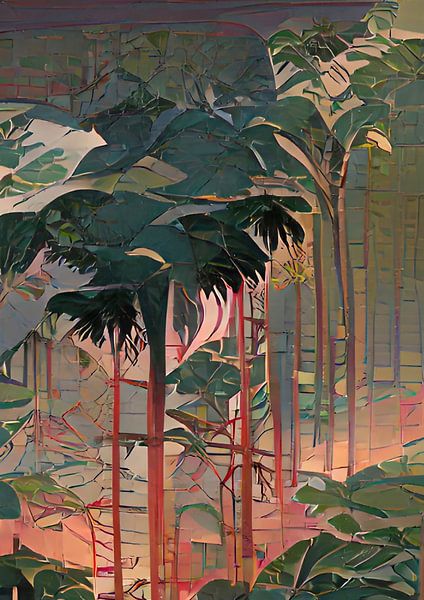 FORÊT TROPHIQUE no2B - UKIYO-e par Pia Schneider