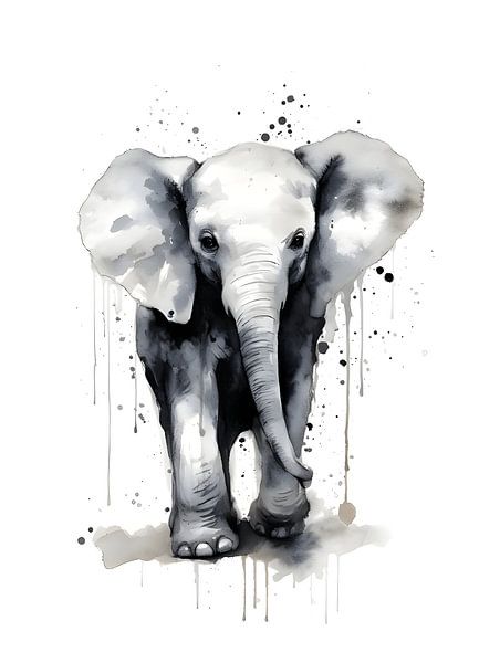 'Elephant for nursery' by Moody Mindscape
