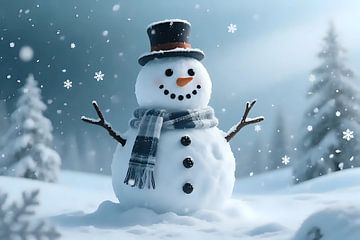 Lumière de bonhomme de neige au crépuscule