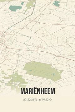 Vintage landkaart van Mariënheem (Overijssel) van Rezona