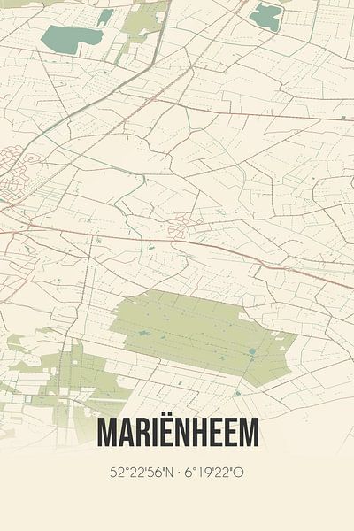 Vintage map of Mariënheem (Overijssel) by Prints of Place